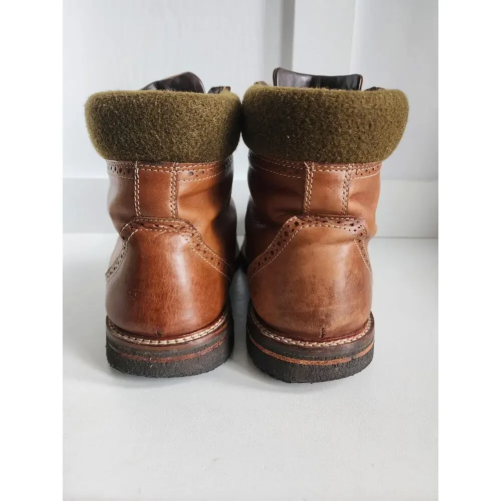Johnston & Murphy Men’s SZ‎ 10 Forrester Cap Toe Boot Tan Calfskin 27-1776